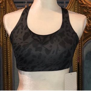 Lululemon Athletica in a flash bra - grey cheetah